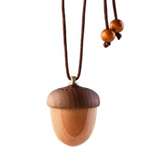 RoyAroma Wooden Acorn Essential Oil Car Diffuser Air Freshener Hang Decoration