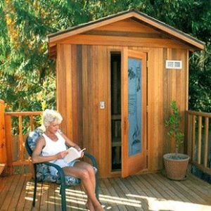 Finlandia Outdoor Sauna with Roof Kit