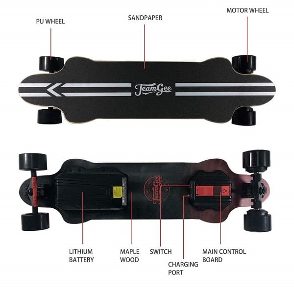 SMAUTOP Teamgee H20 37.5-Inch Electric Skateboard
